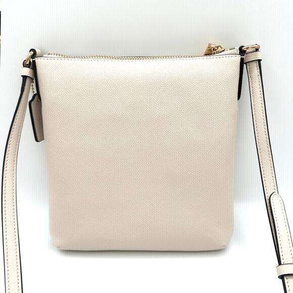 Coach Mini Rowan File Bag Crossbody Purse in Chalk White Leather CE871 - Picture 2 of 6